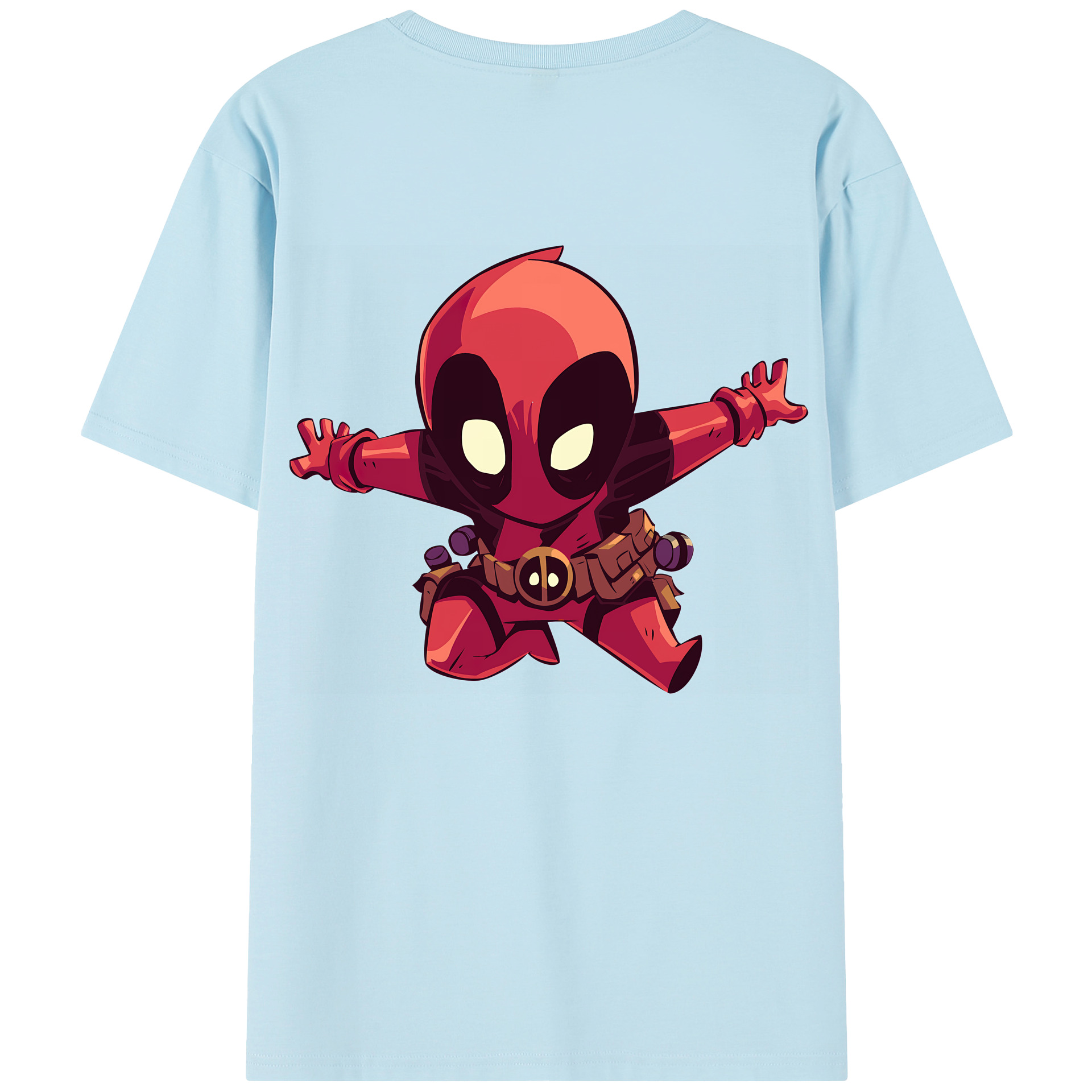 （画像用） Deadpool デッドプール 綿100％半袖Tシャツ（背面プリント）